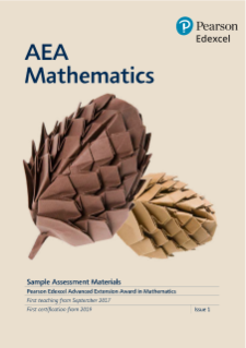 Sample Assessment Materials - Pearson Edexcel Advanced Extension Award in Mathematics